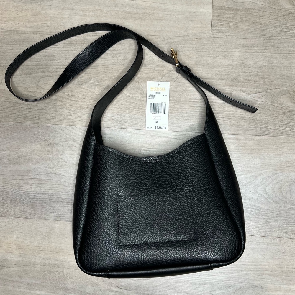 NWT Michael Kors Birch Leather Crossbody Bag in Black - Picture 3 of 6